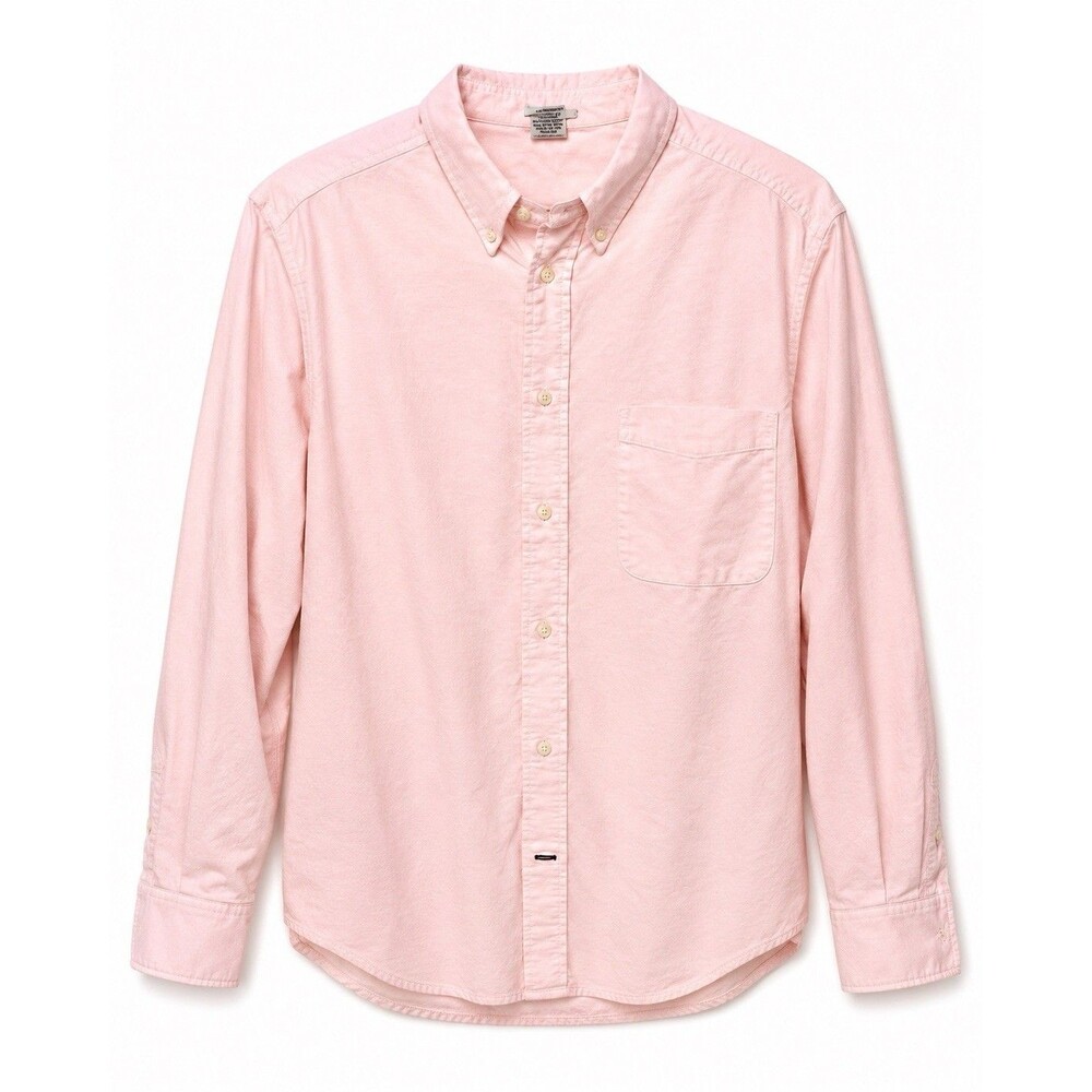 Old Navy Shirt Mens Medium Pink Vintage Fit St Oxford Button Down OCBD Business